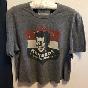 NWOT Cropped Kennedy T-shirt